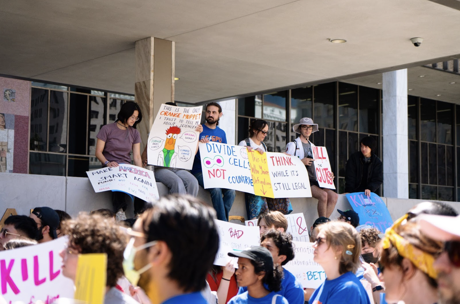 Caltech and USC Rally Downtown to "Kill the Cuts"